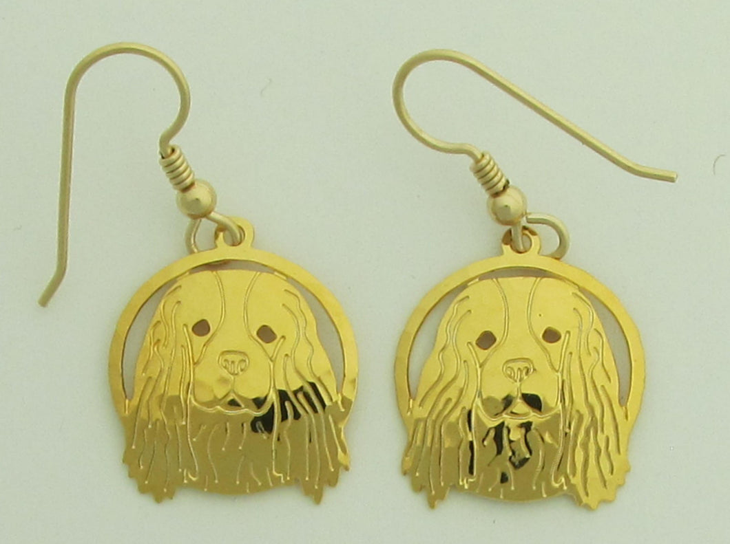 Cavalier King Charles Earrings by Touchstone Dog Designs // Cavalier King Charles Jewelry  // Dog Breed Jewelry