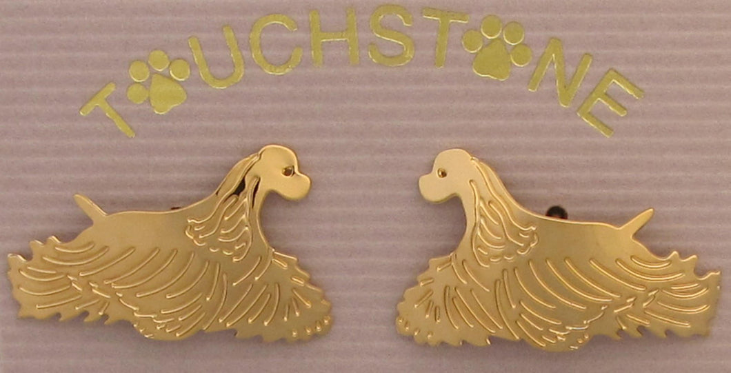 Cocker Spaniel Trotting Post Earrings by Touchstone Dog Designs // Cocker Spaniel Jewelry  // Dog Breed Jewelry // AKC Breed Jewelry