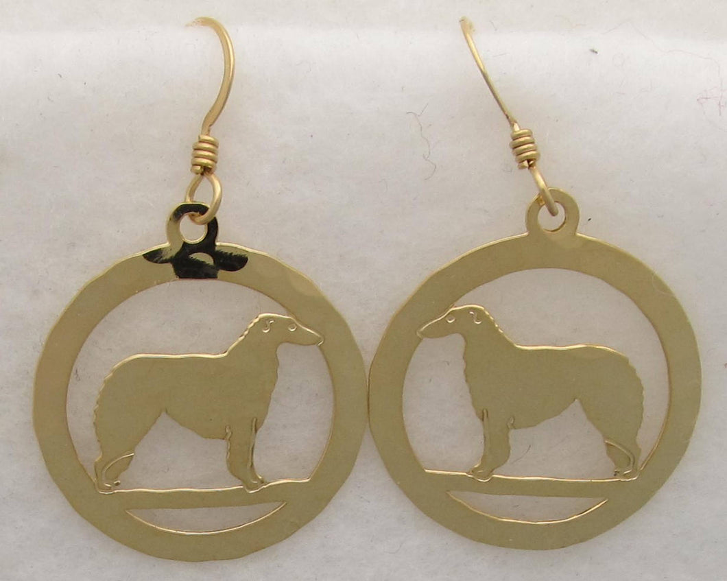 Borzoi Wire Earrings by Touchstone Dog Designs //  Borzoi Jewelry // Touchstone Dog Design Jewelry // AKC Breed Jewelry