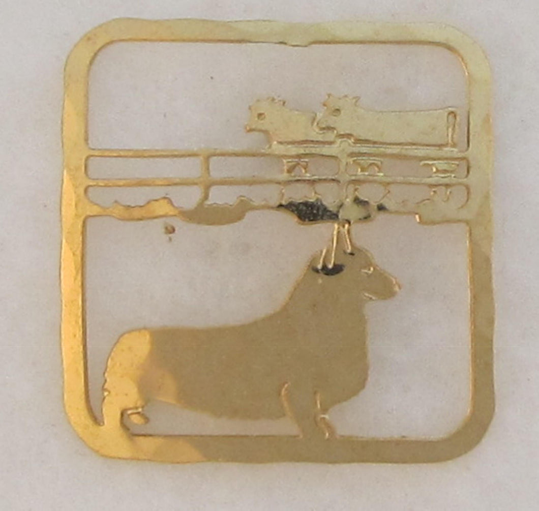 Pembroke Welsh Corgi Clutch Back Pin  // Touchstone Dog Designs // Pembroke Welsh Corgi Jewelry // Dog Breed Jewelry // AKC Breed Jewelry