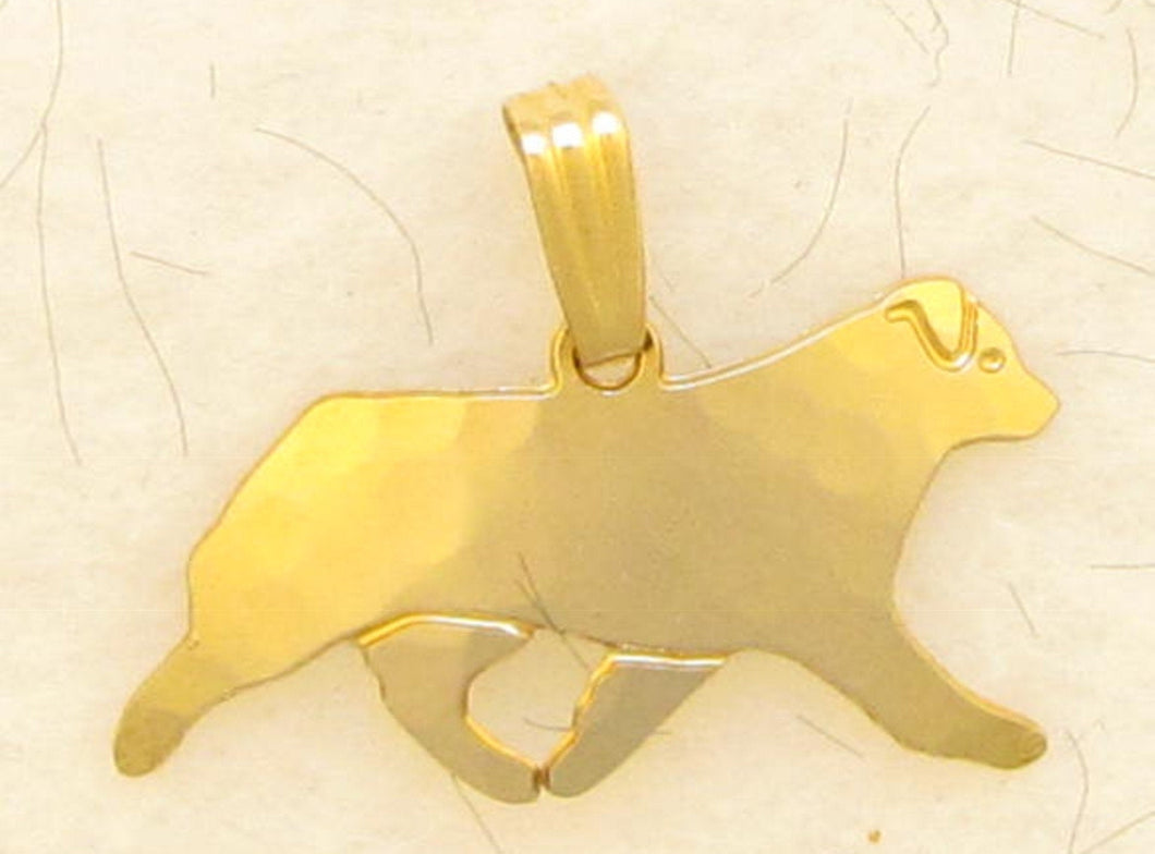 Australian Shepherd Silhoutte Pendant by Touchstone Dog Designs // Australian Shepherd Jewelry  // Dog Breed Jewelry
