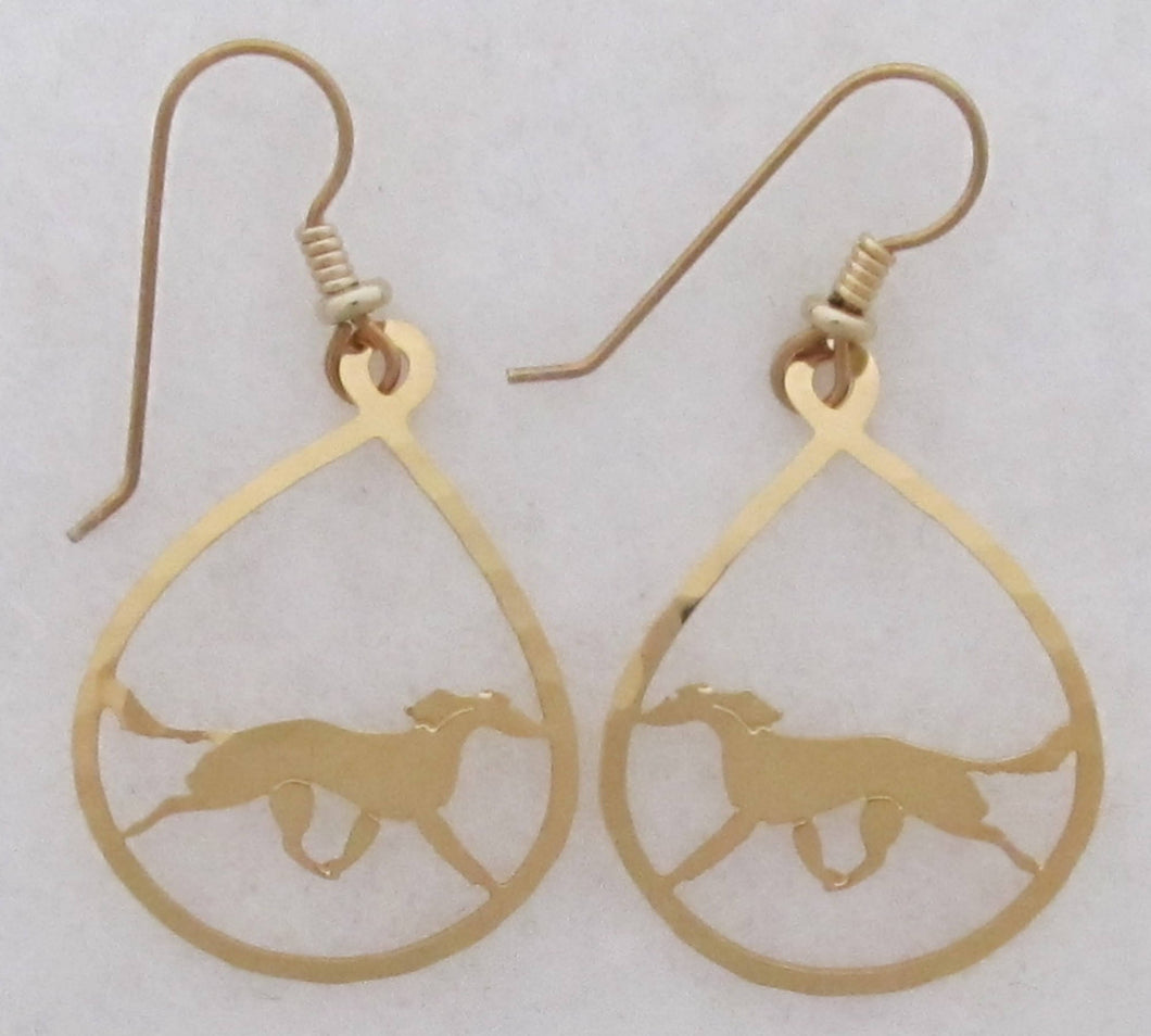 Saluki Wire Earrings // Touchstone Dog Designs // Saluki Jewelry // Dog Breed Jewelry // AKC Breed Jewelry