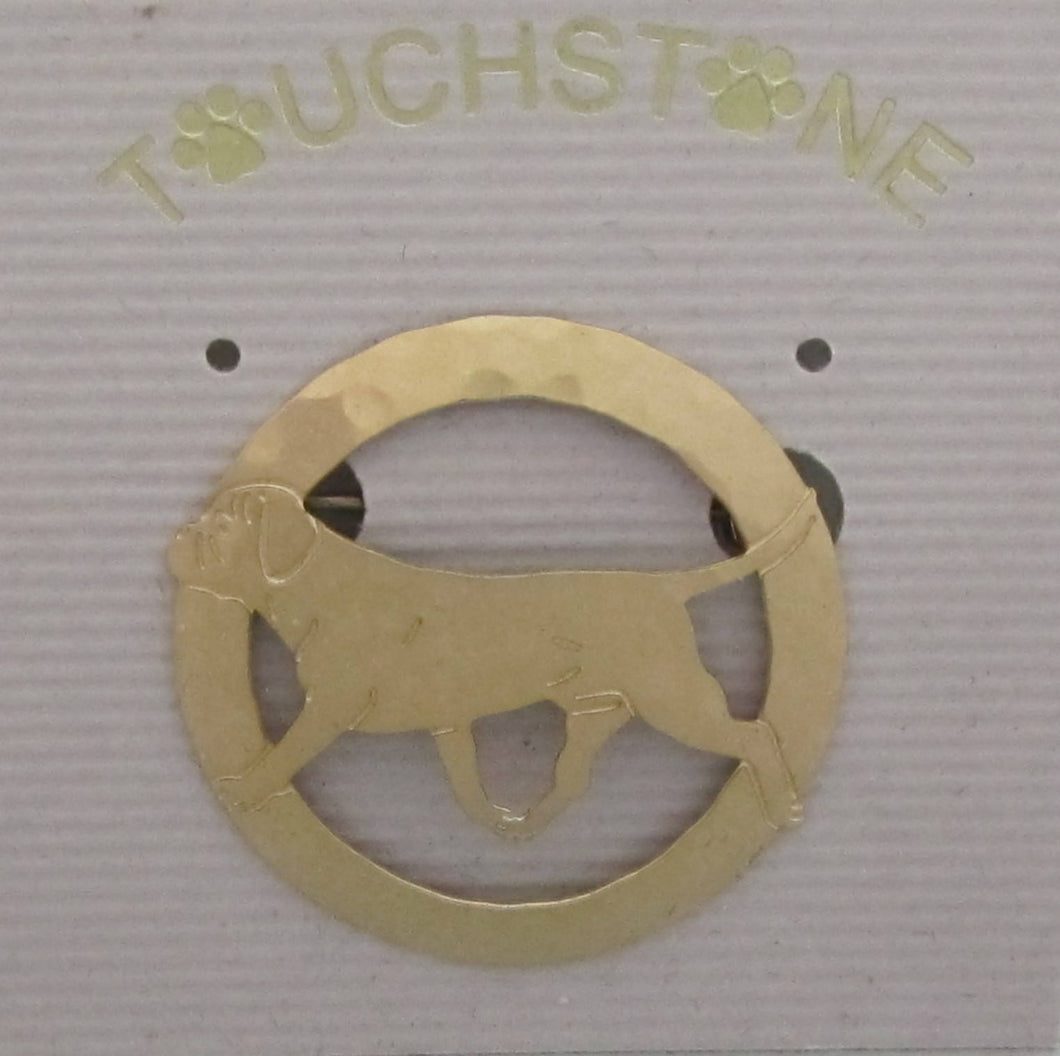 Bullmastiff Locking Back Pin by Touchstone Dog Designs // Bullmastiff Jewelry  //  Dog Breed Jewelry  // AKC Breed Jewelry