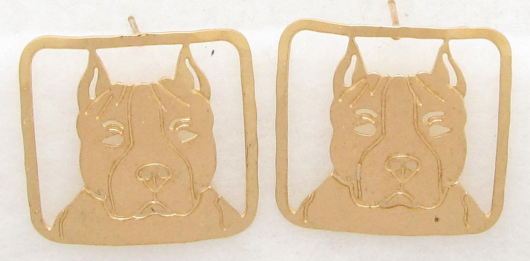 American Staffordshire Terrier Post Earrings // Pit Bull // Close Out //American Staffordshire Terrier Jewelry // Dog Breed Jewelry