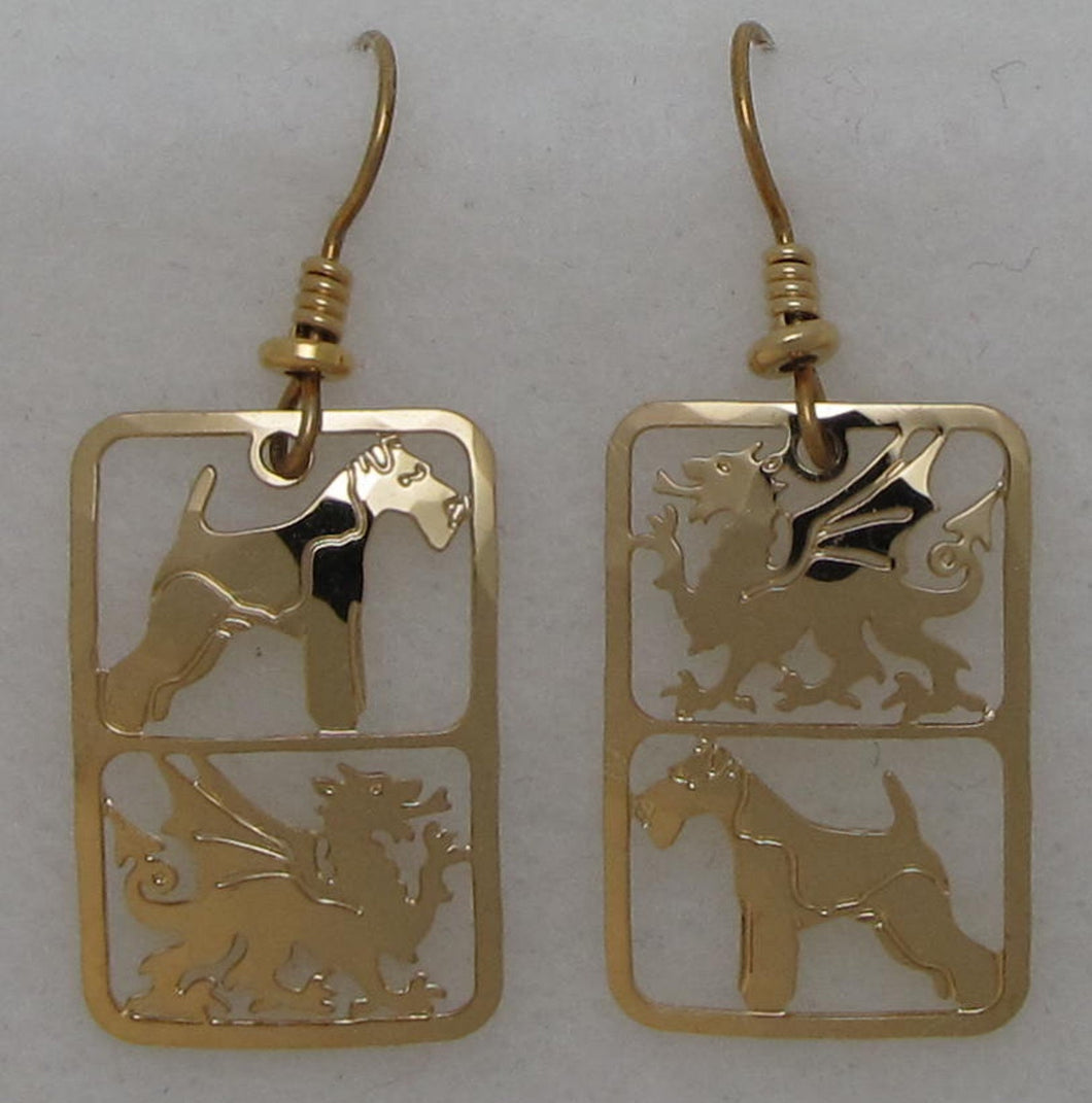 Welsh Terrier Wire Earrings  by Touchstone Dog Designs // Welsh Terrier Jewelry // Dog Breed Jewelry