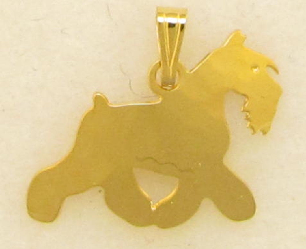 Miniature Schnauzer Silhouette Pendant by Touchstone Dog Designs // Schnauzer Jewelry // Dog Breed Jewelry // AKC Breed Jewelry
