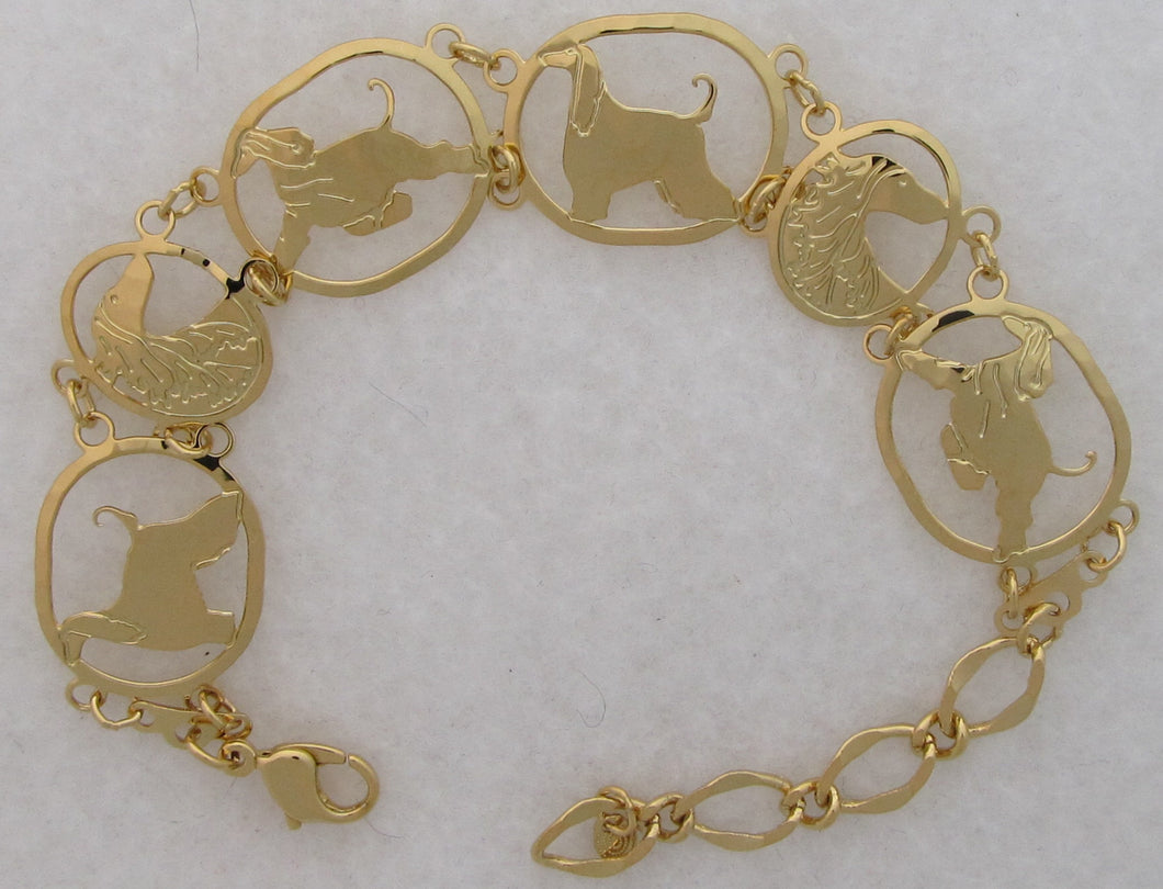 Afghan Hound Silver Bracelet by Touchstone Dog Designs // Afghan Hound Jewelry // Dog Breed Jewelry