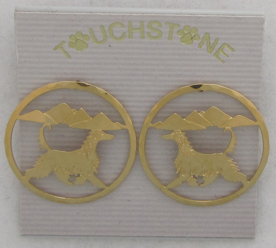 Afghan Hound Post Earrings by Touchstone Dog Designs // Afghan Hound Jewelry // Dog Breed Jewelry